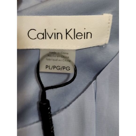 CALVIN KLEIN Womens Light Blue Sleeveless Tank Top Shirt Petite Sz PL NWT - Picture 3 of 9